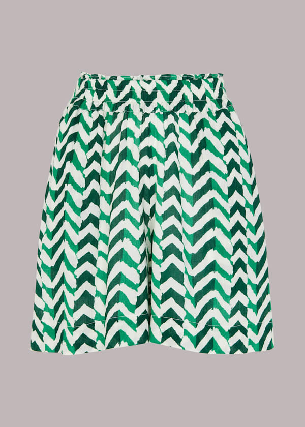 Green Chevron Beach Short